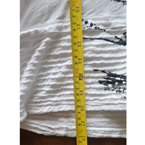 Jess & James Scrolls Asymmetrical Black Scribble Tunic Shirt , Womens Sz L - Picture 9 of 13